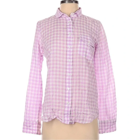 Crew Tops Jcrew Womens Purple Square Button Down Shirt Us4